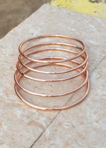 Handmade <b>Copper</b> <b>Bangle</b> Set Dainty Stacking <b>Bangles</b> Handmade jewelry Minimalist Eco Friendly <b>Copper</b> <b>Bangle</b> Set - Product Image 6
