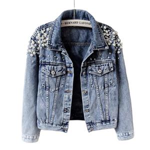 Blouson bombardier gothique punk jeans coupe-vent en coton pour printemps et automne vestes pour femmes - Product Image 5