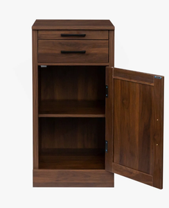 Mueble de Almacenamiento de Madera Oscura con Cajón y Puerta, Organizador Creativo de Pie para Sala de Estar Moderna u Oficina, Compra al por Mayor - Product Image 3