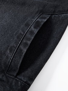 Men's High Quality Winter Casual Denim Jacket <b>Button</b> Stretch Street Personality Fashionable Hole Design Loose Fit Autumn Street - Product Image 5