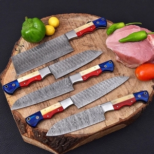 Ensemble de couteaux de chef faits main sur mesure, 3 pièces, avec lames en acier damas à 67 couches, manche en bois, longueur 12 pouces et plus - Product Image 4
