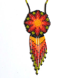 Collar de cuentas de cristal chapado en oro hecho a mano, venta al por mayor de moda, regalo con cuentas, patrón de flores geométricas románticas, Perla de diamante - Product Image 4