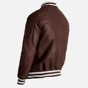 Chaqueta de Cuero Phi 2026 |   Chaqueta Bordada de Fraternidad para Hombre | Chaqueta Bordada de Fraternidad, Chaqueta Bomber Personalizable - Product Image 2