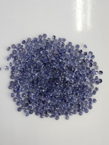 Pierre précieuse naturelle P Iolite 2,75 mm, taille brillant ronde, qualité supérieure, avec effets pleochroïques, pour la fabrication de bijoux - Product Image 4