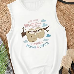 Chaleco de punto informal para mujer con logotipo frontal Nuestro primer regalo para el día de la madre juntos - Product Image 4