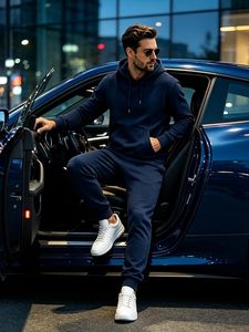 <b>Men</b>’s Stylish Athletic Tracksuit Set Premium Sportswear Running Jogging Training Suit Custom Logo Two Piece Outfit - Product Image 2