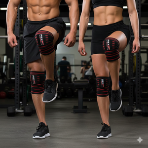 REXFIT SPORTS - Cintas Elásticas de Compresión para Rodillas, Soporte para Levantamiento de Pesas y Entrenamiento en Gimnasio - Product Image 2