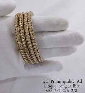 Luxury <b>Gold</b> Plated <b>Bangles</b> <b>Set</b> Indian Bridal Wedding Anniversary Gift Party Wear for Women - Product Image 1