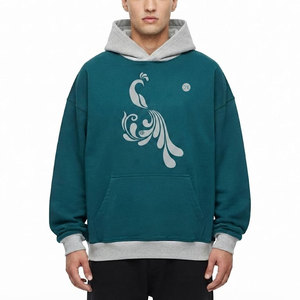 Sweat-shirts à capuche pour hommes, look moderne, en coton lourd, pour un style streetwear décontracté et un usage quotidien. - Product Image 1