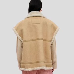Chaleco de Piel de Oveja de Primera Calidad para Mujer, Chaleco de Piel Auténtica con Forro de Lana de Camello, Chaleco Grueso de Piel - Product Image 2