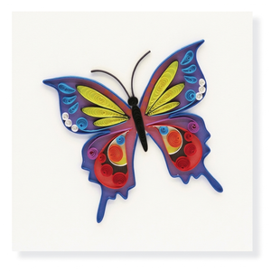 Carte de vœux artisanale en quilling, motif papillon, thème animal, avec enveloppe, pour cadeau d'art papier, vente en gros - Product Image 1