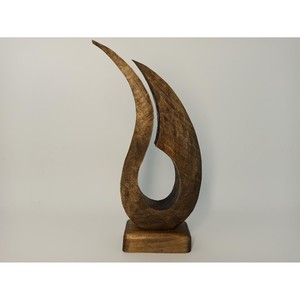 Handmade Wooden Abstract Sculpture Modern Art Decor Tabletop <b>Ornament</b> Living Room Decoration Irregular Shape Wood Craft KHOOSI - Product Image 2