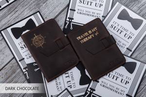 Porta Pasaportes Bifold de Cuero Genuino, Ecológico, Personalizado, con Bloqueo RFID, de Lujo - Product Image 3