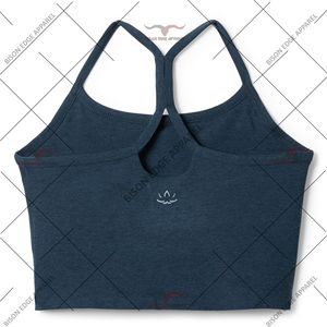 เสื้อกล้ามครอปทรง Racerback สำหรับผู้หญิง ทรงเข้ารูป ไม่มีแขน เหมาะสำหรับออกกำลังกาย ฟิตเนส โยคะ วิ่ง เล่นกีฬา ระบายอากาศได้ดี ยืดหยุ่นได้ - Product Image 3