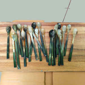 Nuevo Diseño, Servidor de Ensalada Hecho a Mano con Cuerno de Buey, Lujoso y Ecológico, Mango Largo, Artesanía, Multicolor, Utensilio de Cocina para Fiestas, el Mejor - Product Image 4