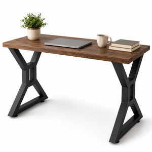 Patas de Mesa Metálicas de 28 Pulgadas, Juego de 2 Bases Triangulares Resistentes para Mesa de Comedor DIY, Muebles Industriales Modernos EDPTBL027 - Product Image 1