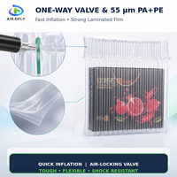 Sac gonflable antichoc en forme de L à 20 colonnes AIR.DFLY 55um PA+PE pour l'expédition de grandes boîtes cadeaux plates