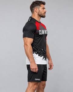 Conjunto de Camiseta de Fútbol para Hombre CLAW INTL, Rojo y Negro, Sublimado, Manga Corta, Transpirable, para Entrenamiento - Product Image 4