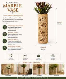 กระถางดอกไม้หินอ่อนแกะสลักตกแต่งบ้าน - Product Image 6