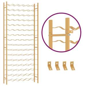 Porte-bouteilles en métal doré pour 96 bouteilles - Product Image 6