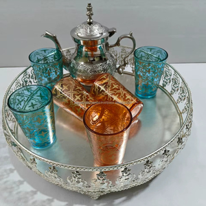 Moroccan <b>Tea</b> <b>Set</b> gift packing 6 glasses <b>one</b> tray <b>one</b> teapot in gift box - Product Image 1