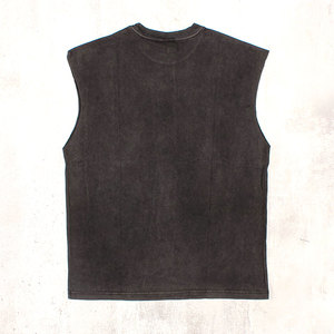 Débardeur de sport pour homme de haute qualité, personnalisable, 100% coton, rétro, délavé à l'acide, col rond, sans couture, séchage rapide, décontracté - Product Image 1