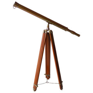 กล้องโทรทรรศน์ตกแต่งสไตล์ทะเล ดีไซน์โลหะแข็งแรง ตกแต่งสีสันสวยงาม พร้อมฐานไม้ สำหรับตกแต่งภายใน - Product Image 6