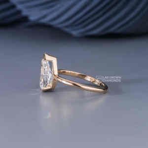 Anillo Solitario de Lujo de Plata S925 con Moissanita Corte Pera para Mujer, 2.02 CT, Calidad VS EF, 2 Quilates, Lágrima, Joyería de Oro Amarillo, Regalo - Product Image 4