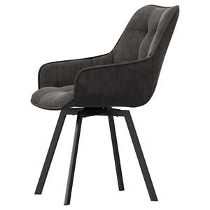 Chaises de salle à manger en tissu de luxe nordique, chaises de cuisine classiques en velours nordique, style italien - Product Image 3