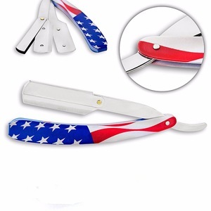 Rasoir droit pliant professionnel Maclura Barber Edge en plastique et acier inoxydable de précision pour le rasage du maillot de bain et la coiffure - Product Image 5