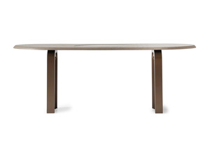 Juego de Comedor Moderno Japandi de Madera de Teca Sólida Color Crema, 6 Sillas, Mesa Ovalada, Muebles Contemporáneos para Cocina de Casa o Villa - Product Image 5