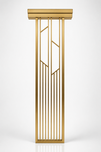 Modern Gold Metal Decorative Partition Panel Geometric Room Divider <b>Screen</b> for Luxury Home Office Balustrades Interior Design - Product Image 1