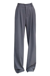 Pantalones de chándal de cintura alta para mujer, a la moda, de color liso, rectos y holgados, pantalones largos informales para mujer, venta al por mayor - Product Image 3