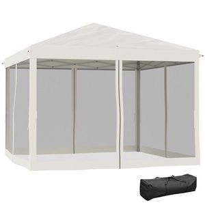 Gazebo Istantaneo 3x3m con Zanzariera e Borsa per il Trasporto, Altezza Regolabile - Product Image 1