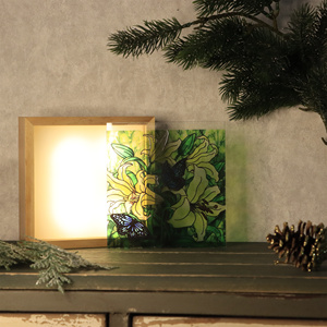Lampe en bois <span class=keywords><strong>de</strong></span> pin personnalisable avec vitrail Décoration intérieure Cadre <span class=keywords><strong>photo</strong></span> et cadre <span class=keywords><strong>de</strong></span> peinture cadeau <span class=keywords><strong>de</strong></span> taille personnalisée pour photos - Product Image 5