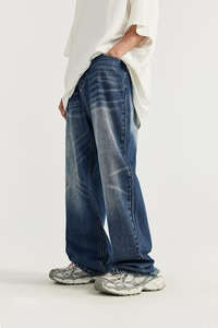 กางเกงยีนส์แฟชั่นผู้ชายทรงตรง - Product Image 2