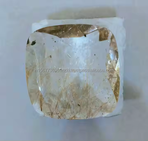 Piedra de corte de cuarzo rutilo de cobre natural, cabujón de corte suelto, piedra preciosa de cobre, corte de cuarzo rutilo, joyería, piedra preciosa de calidad - Product Image 3