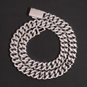 Luxury Iced Out Moissanite Cuban Link Chain <b>Necklace</b> Hip Hop Jewelry Gold/Silver Plated Prong Set <b>Statement</b> Piece - Product Image 3