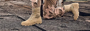<b>Men</b>’s Tactical Boots Waterproof Outdoor Desert & Jungle Hiking Shoes High-Top Beige - Product Image 4