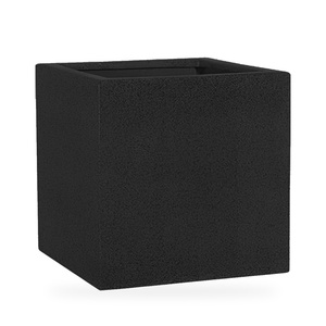 Alicante 27 Black Fiberstone <b>Square</b> Cube Planter 27x27x27cm Small Indoor Outdoor Flower <b>Pot</b> Weatherproof Vietnam - Product Image 1