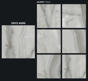 Foshan Onyx Anini Gris 800x800mm Carreaux de porcelaine brillant-80x80cm Revêtement de sol émaillé pour cuisine et salle de bain Zambie Supply - Product Image 1