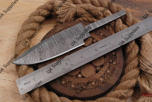 มีด UA Supplies Drop Point Damascus Steel ใบมีดเหล็กดามัสกัสแบบตายตัว ขนาด 8 นิ้ว เกรดอุตสาหกรรม สำหรับกิจกรรมกลางแจ้ง ตั้งแคมป์ เดินป่า ตกปลา คมกริบ - Product Image 4