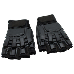 Half Finger <b>Gym</b> Gloves PU Material Hook Loop Closure Unisex Summer Fitness Workout Gear Black - Product Image 1