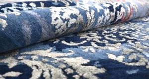 Alfombra de Mezcla de Lana y Bambú de 8x10 |   Patrón Geométrico |   Estilo Transicional |   Alfombra Ecológica Hecha a Mano |   Tejido fino 10/36 |   Suave - Product Image 6