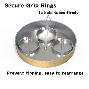 Ensemble de présentoirs d'orchidées efficaces-Plateau rond modulaire à 5 tubes NF107SSMML-E pour orchidées de 3.5 ", idéal pour les mariages et la décoration de vente au détail - Product Image 5