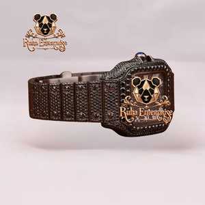 Contemporary Style Analog <b>Watch</b> with Intricate Face Detailing and Sculptural Metal <b>Bracelet</b>. - Product Image 5