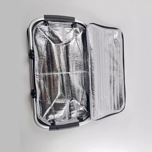 Cesta de Picnic de Gran Capacidad en Tela Oxford Azul, Bolsa de Almacenamiento Multifuncional para Llevar al Aire Libre, Plegable y Portátil - Product Image 6