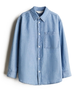 เสื้อเชิ้ตผู้ชายแขนยาวผ้าเดนิม คอปกพับได้ ผ้าฝ้ายลำลอง สีพื้น ระบายอากาศได้ดี ใส่ได้ทั้งฤดูใบไม้ผลิและฤดูใบไม้ร่วง - Product Image 2