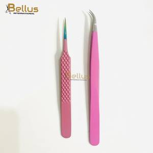 Pinzas para Pestañas Bellus International con Punta Suave y Agarre de Diamante, Duraderas, Multicolores, de Acero Inoxidable, 12-14 cm, Personalizadas para Pestañas y Cejas - Product Image 4