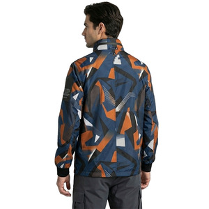 Wholesale Customized Geometric Print Outdoor Nylon Windbreaker Men's <b>Jackets</b> Water Resistant Lightweight Performance Outerwear - Product Image 2